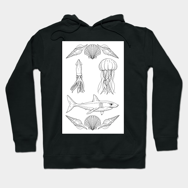 Sea Life Flash Hoodie by Fieldm0use